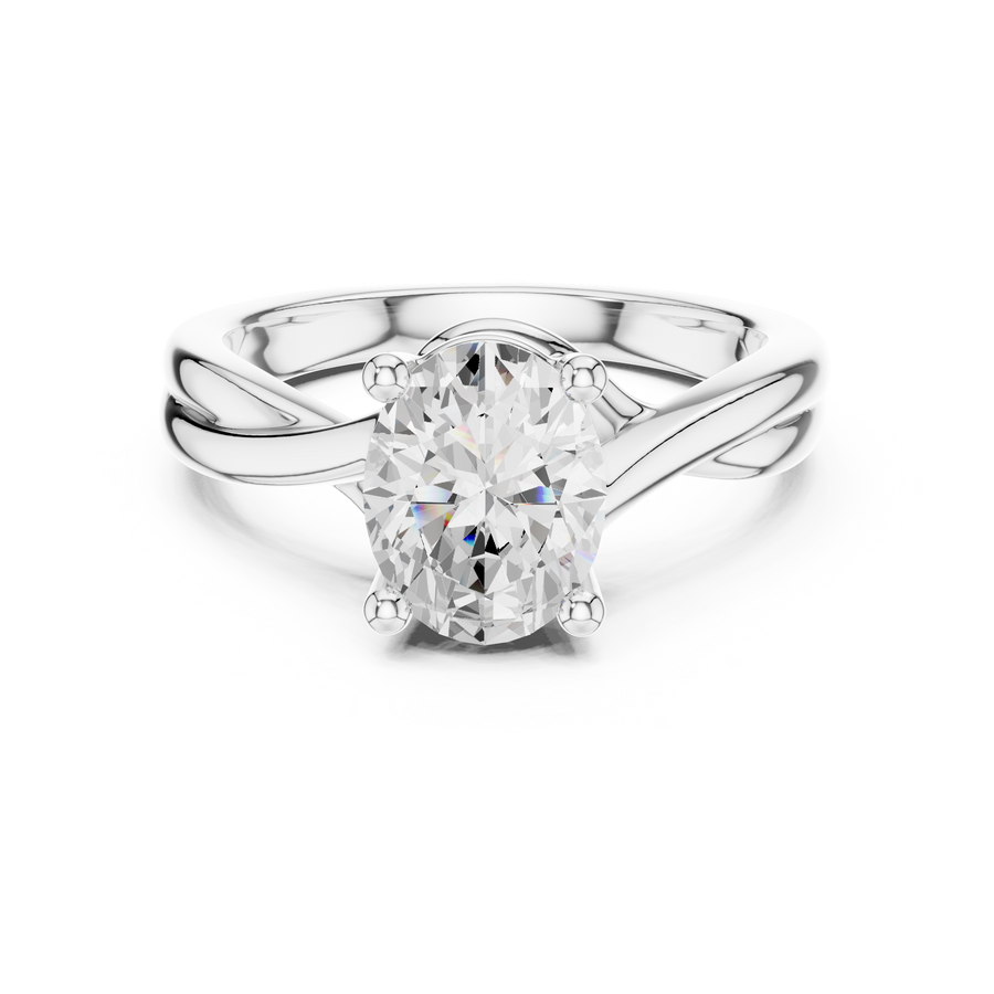 LH-03335 — Oval-Cut Ring Design — digital design render