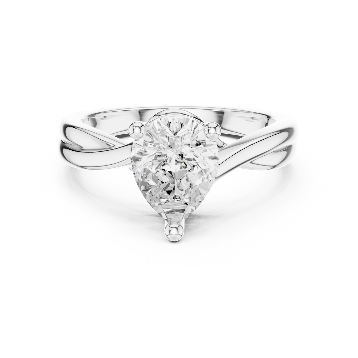 LH-03336 — Pear-Cut Ring Design — digital design render
