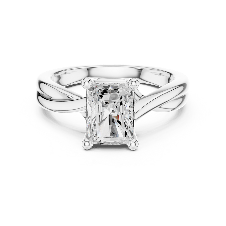 LH-03338 — Radiant-Cut Ring Design — digital design render