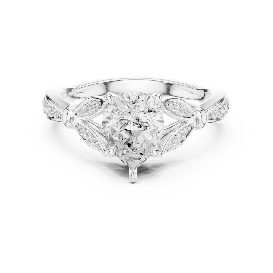 LH-03370 — Pear-Cut Ring — digital design render