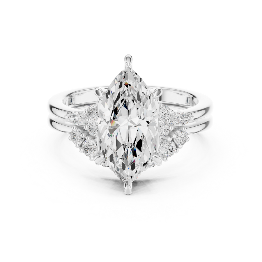 LH-03382 — Marquise-Cut Ring Design — digital design render
