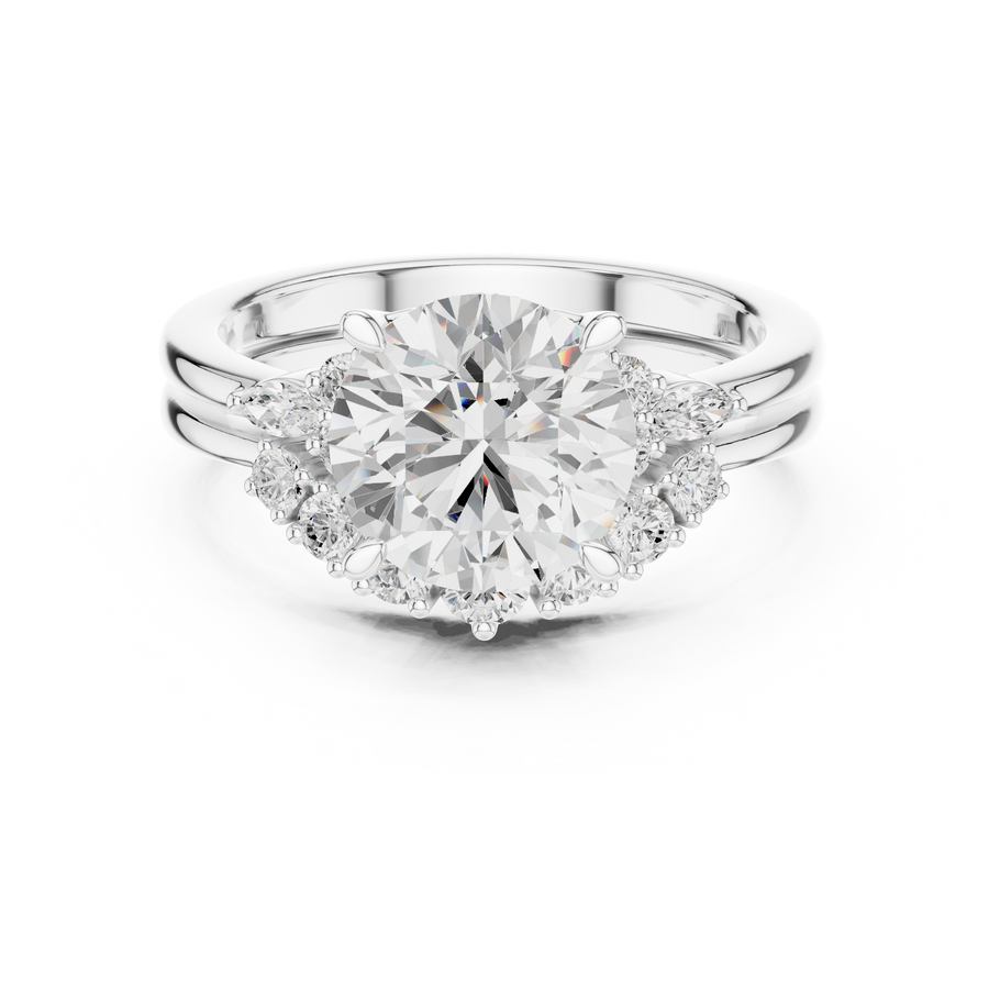 LH-03387 — Round-Cut Ring Design — digital design render