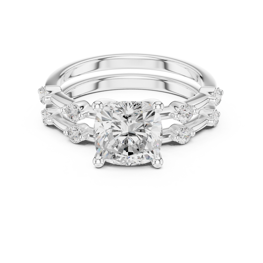LH-03389 — Cushion-Cut Ring Design — digital design render