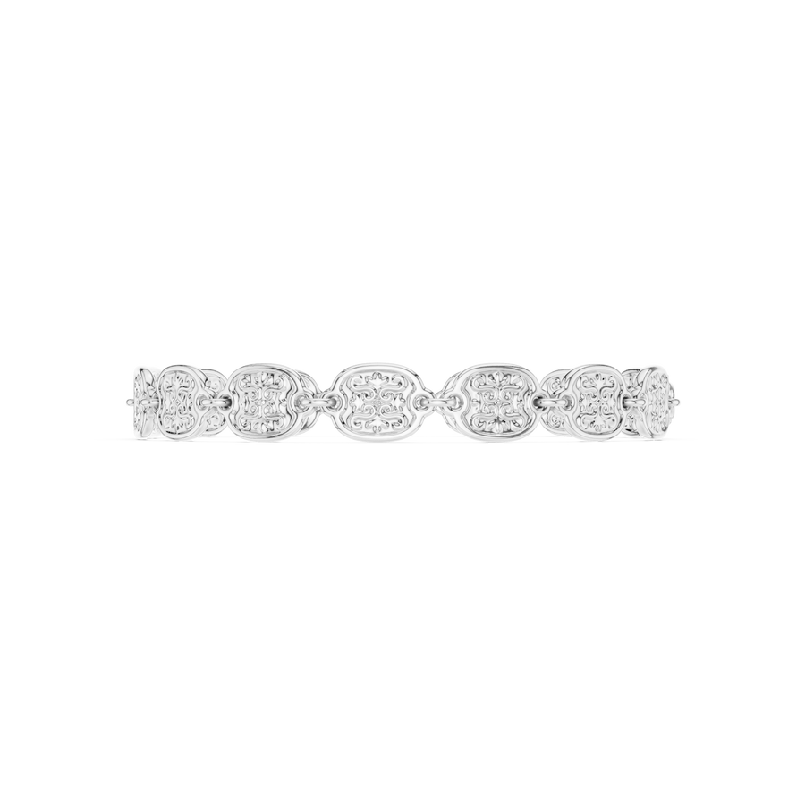 Oval Medallion Link Bracelet — B12-602 — supplied digital design render