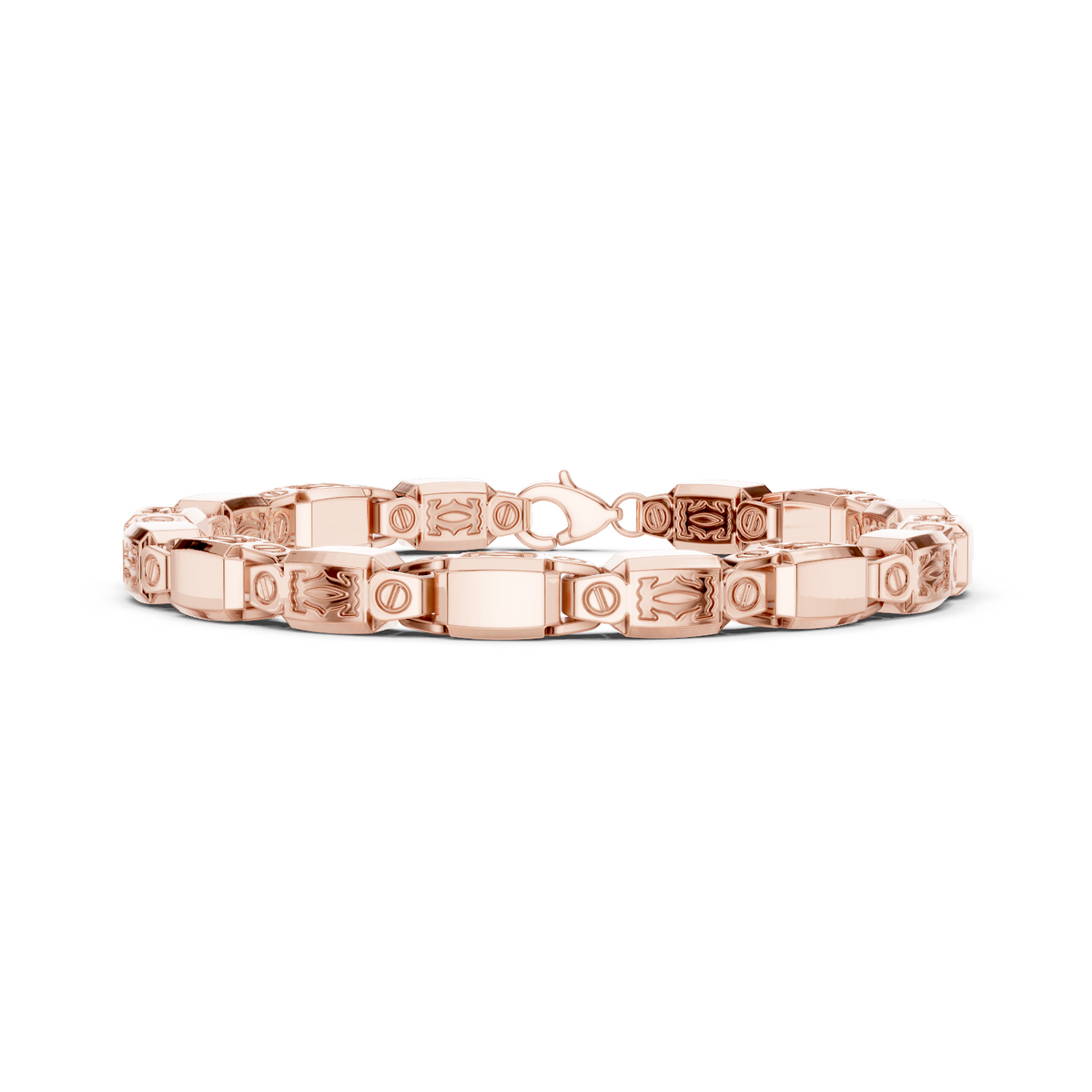 Square Accent Link Bracelet — B12-618 — supplied digital design render