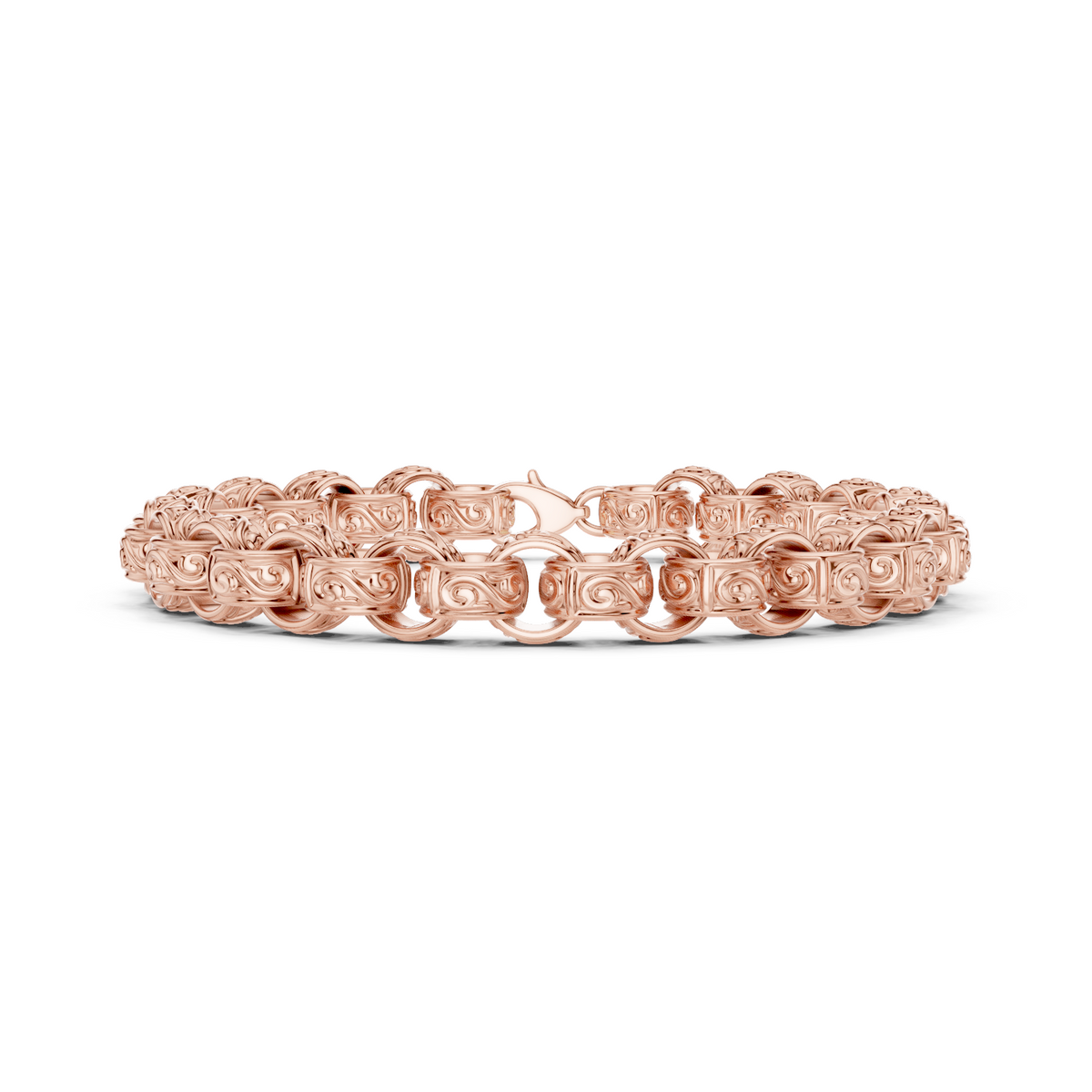 Ornate Scroll Link Bracelet — B12-623 — supplied digital design render
