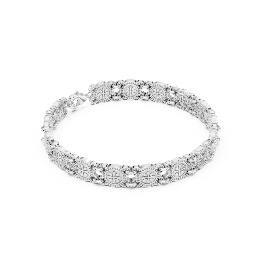 Cluster Detail Link Bracelet — B13-640 — supplied digital design render