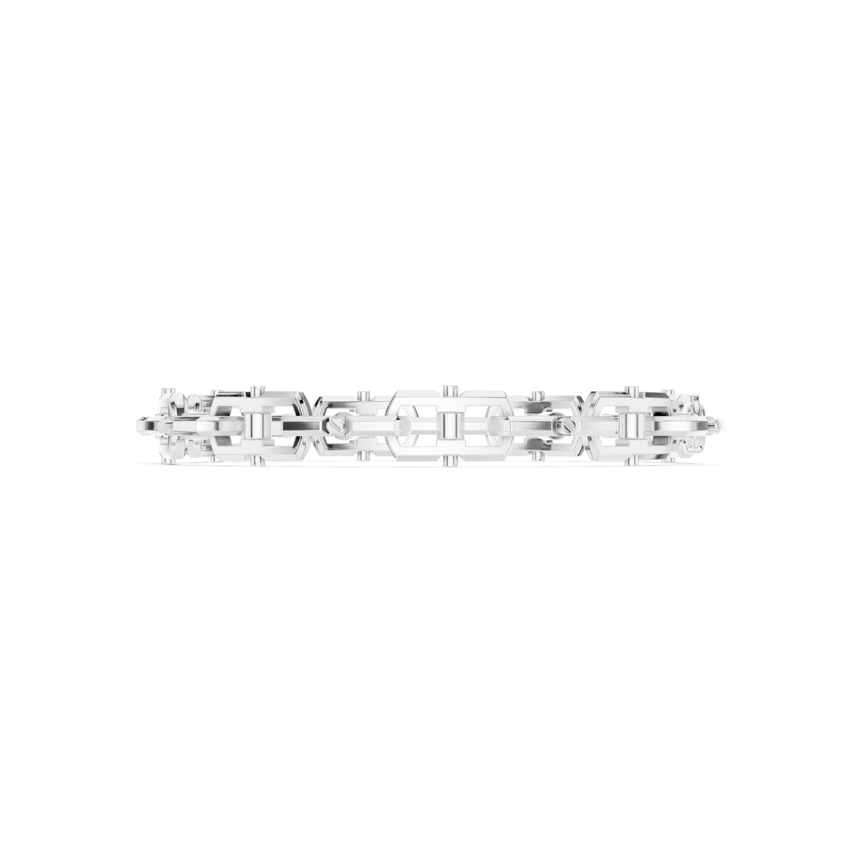 Square Open Link Bracelet — B13-642 — supplied digital design render