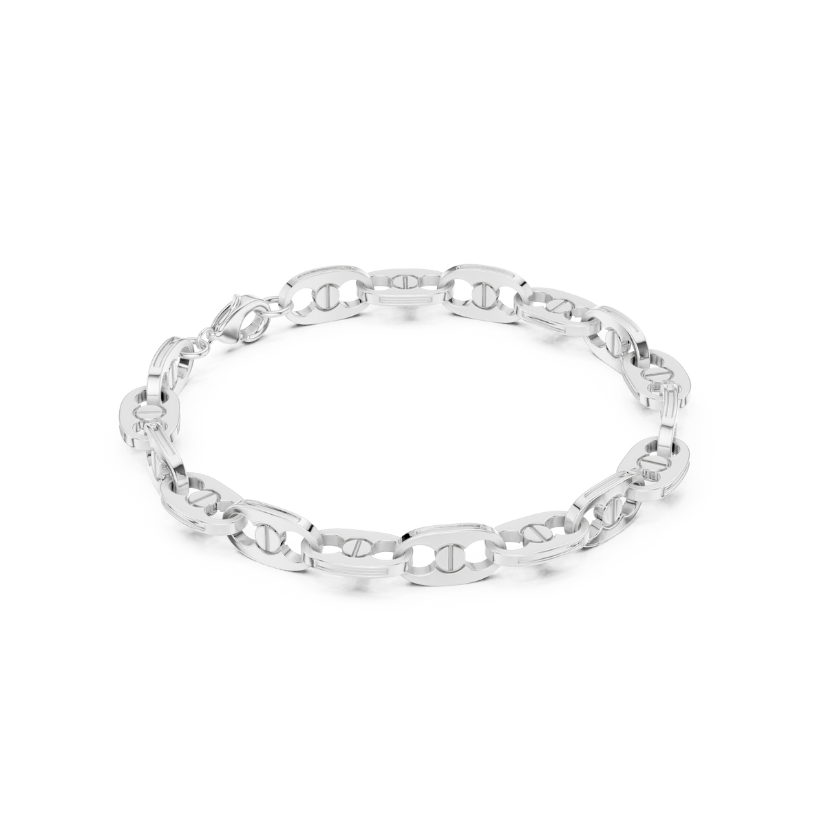 Oval Openwork Link Bracelet — B13-643 — supplied digital design render