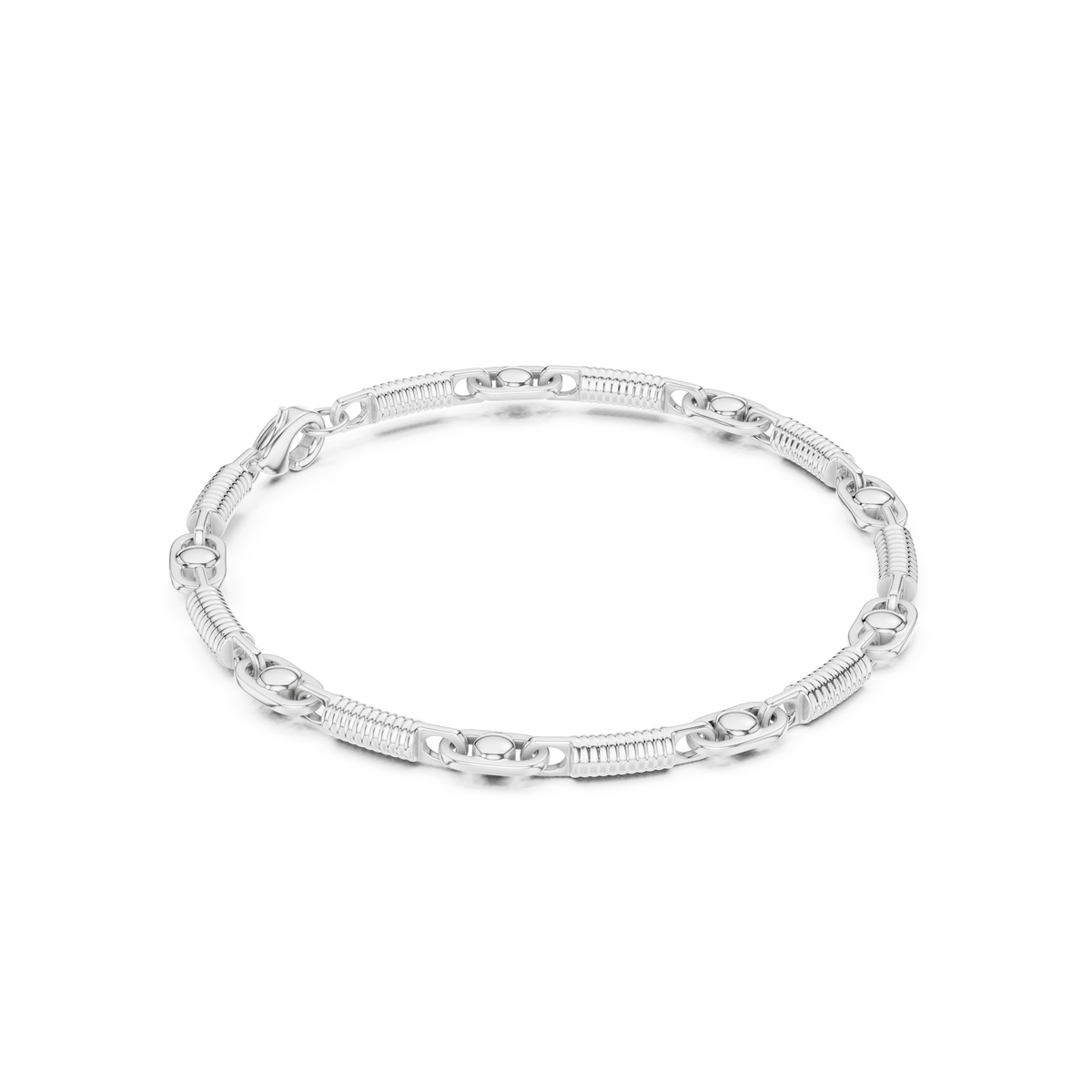 Textured Link Bracelet — B13-644 — supplied digital design render