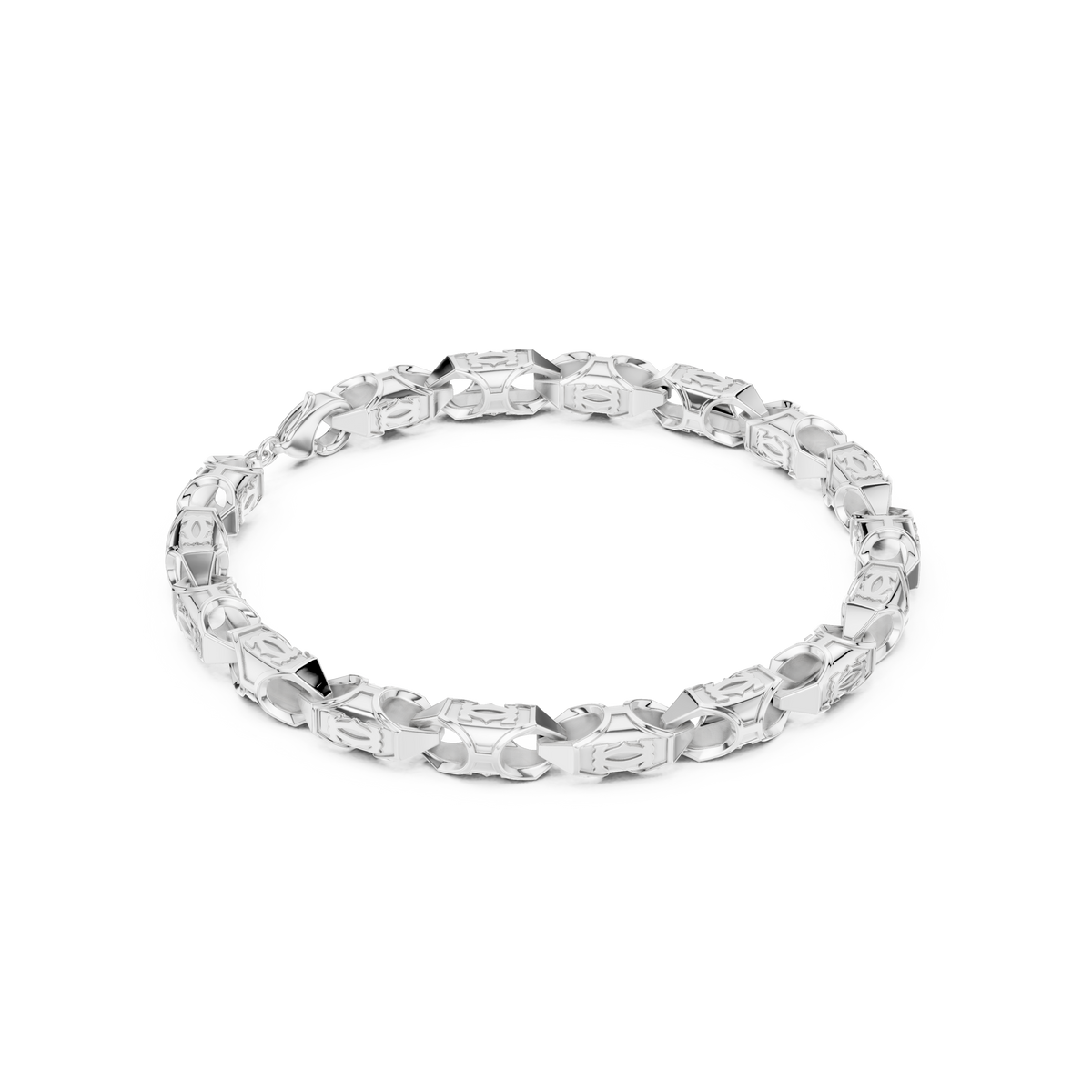 Engraved Link Bracelet — B13-646 — supplied digital design render