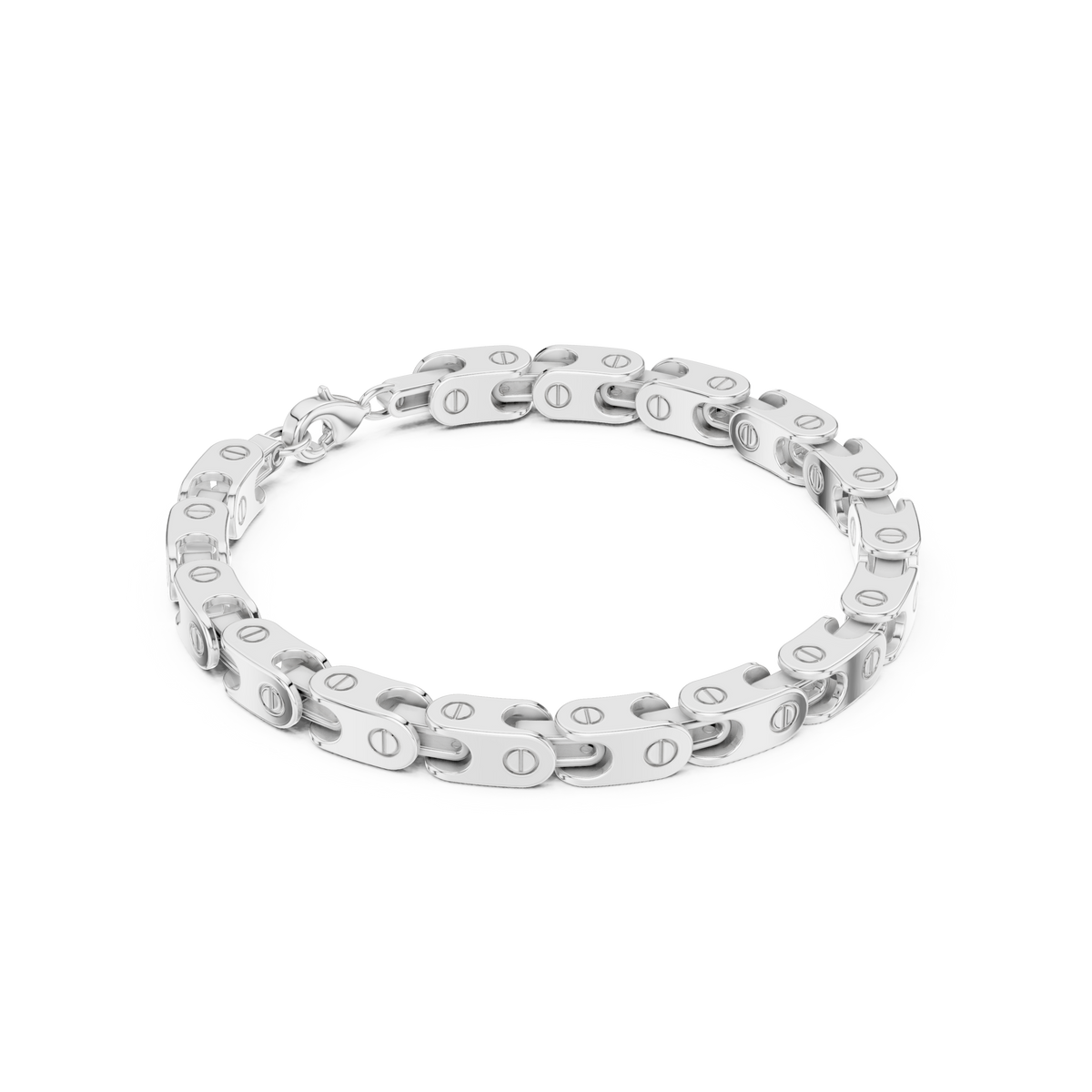 Round Accent Link Bracelet — B13-648 — supplied digital design render