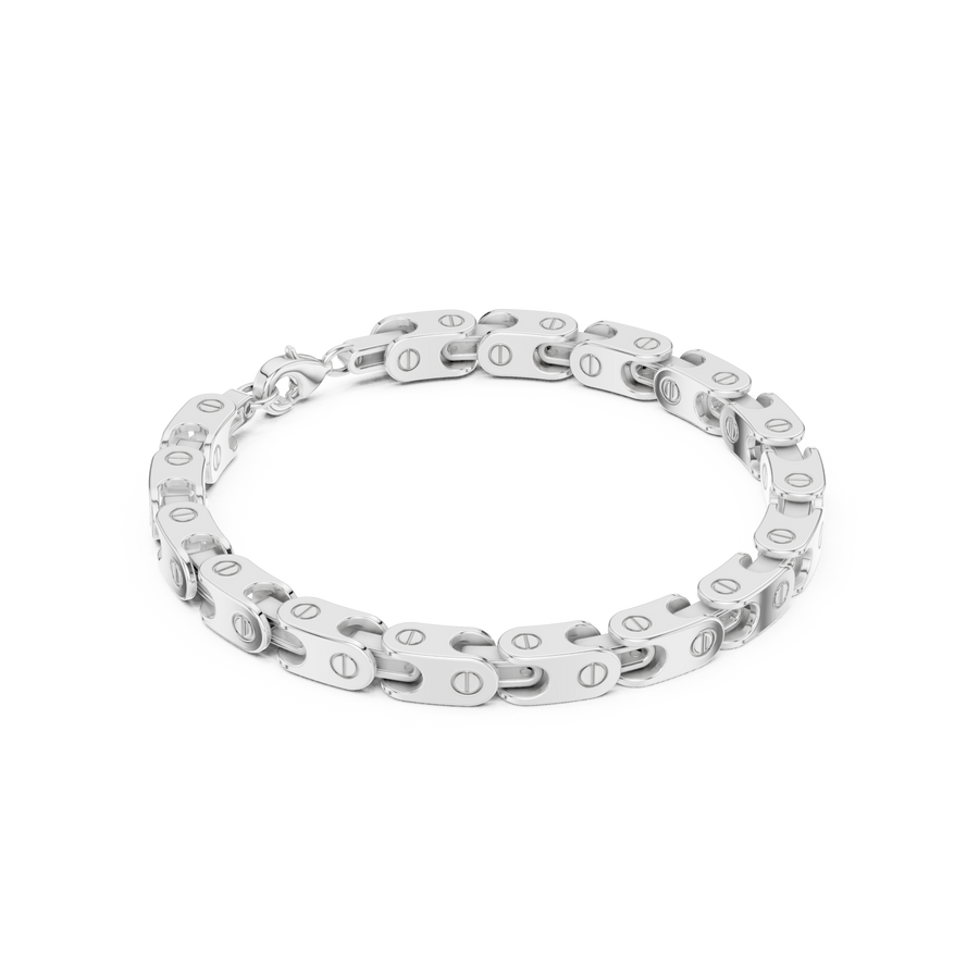 Round Accent Link Bracelet — B13-648 — supplied digital design render