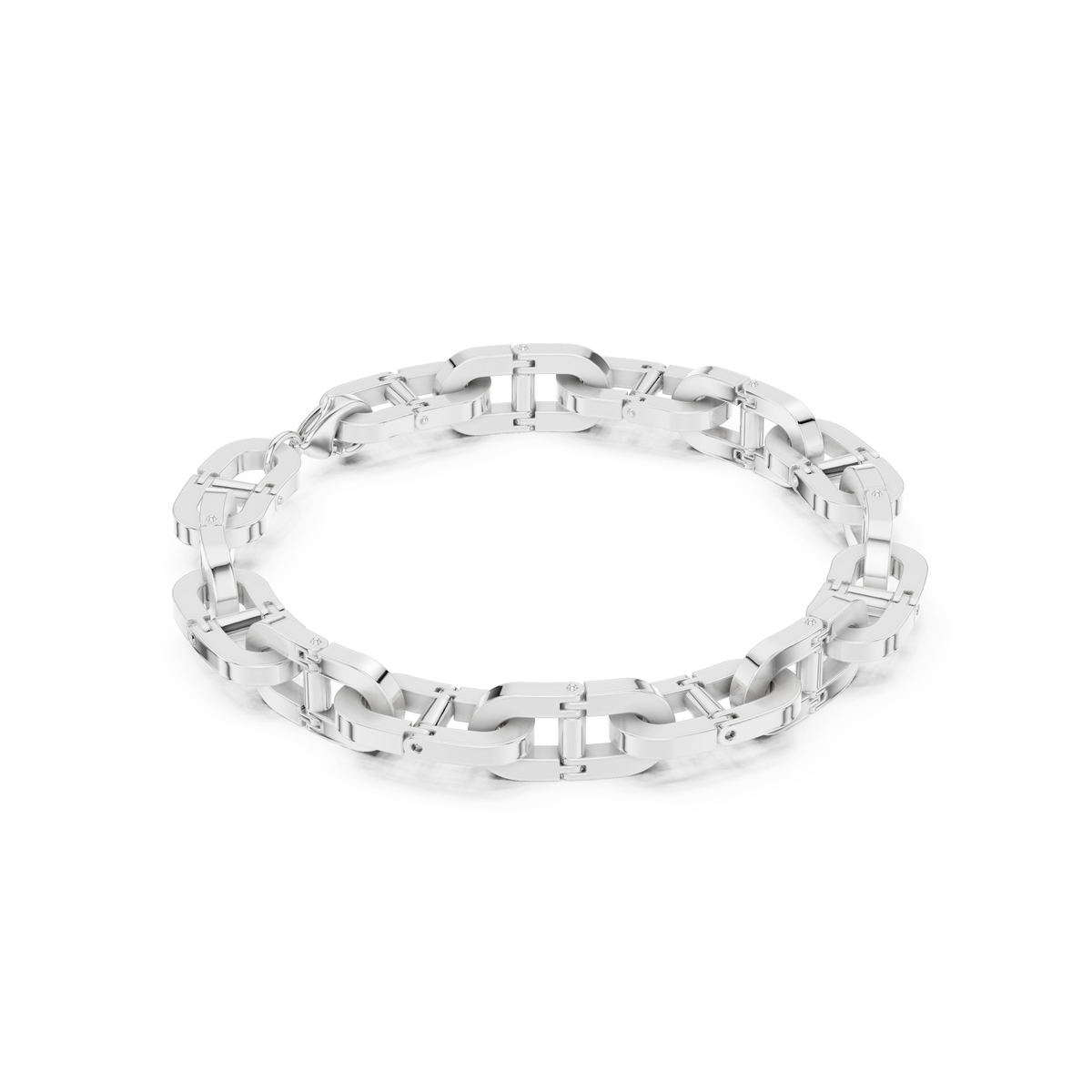 Geometric Curb Link Bracelet — B13-649 — supplied digital design render