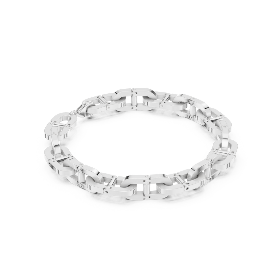Geometric Curb Link Bracelet — B13-649 — supplied digital design render