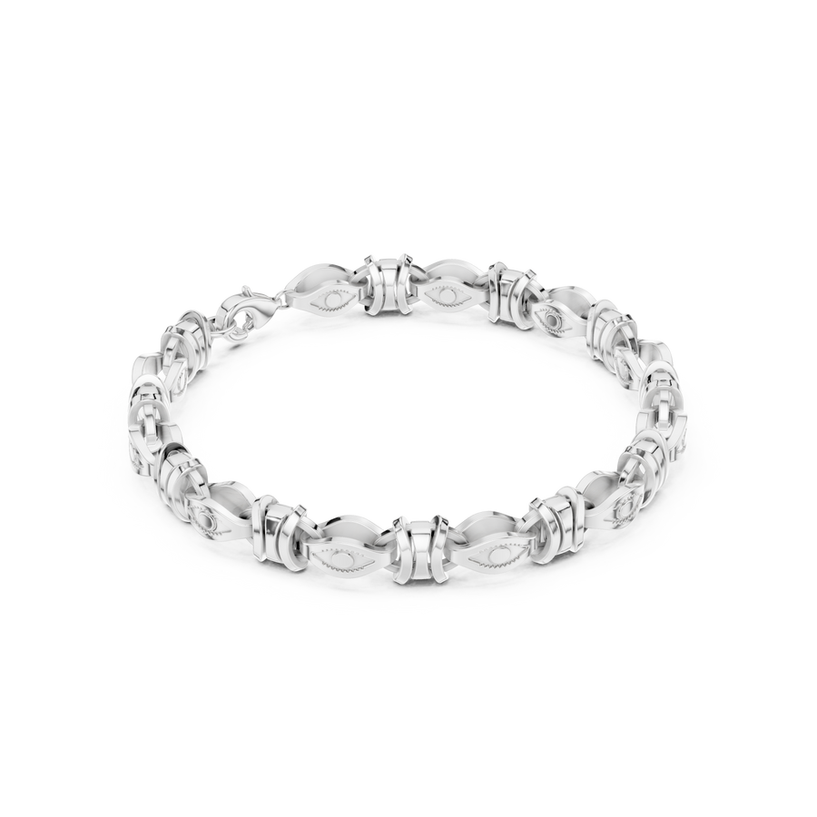 Sculpted Accent Link Bracelet — B13-658 — supplied digital design render