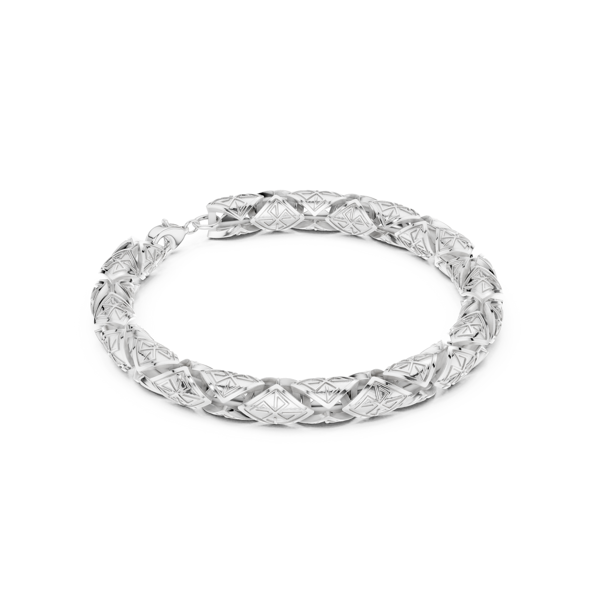 Woven Leaf Link Bracelet — B13-659 — supplied digital design render