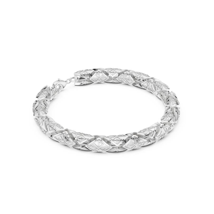 Woven Leaf Link Bracelet — B13-659 — supplied digital design render