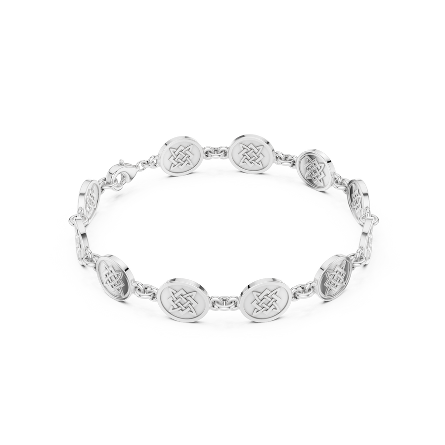 Round Medallion Link Bracelet — B13-660 — supplied digital design render