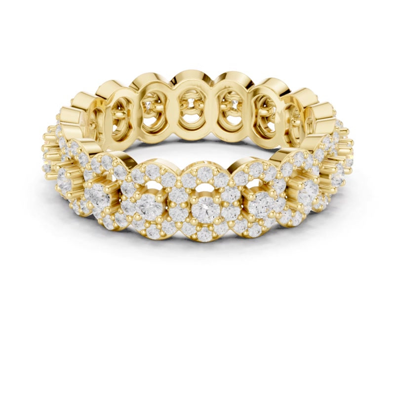 Raised Round Eternity Band