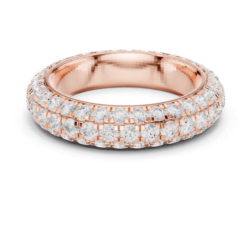 Triple-Line Eternity Band