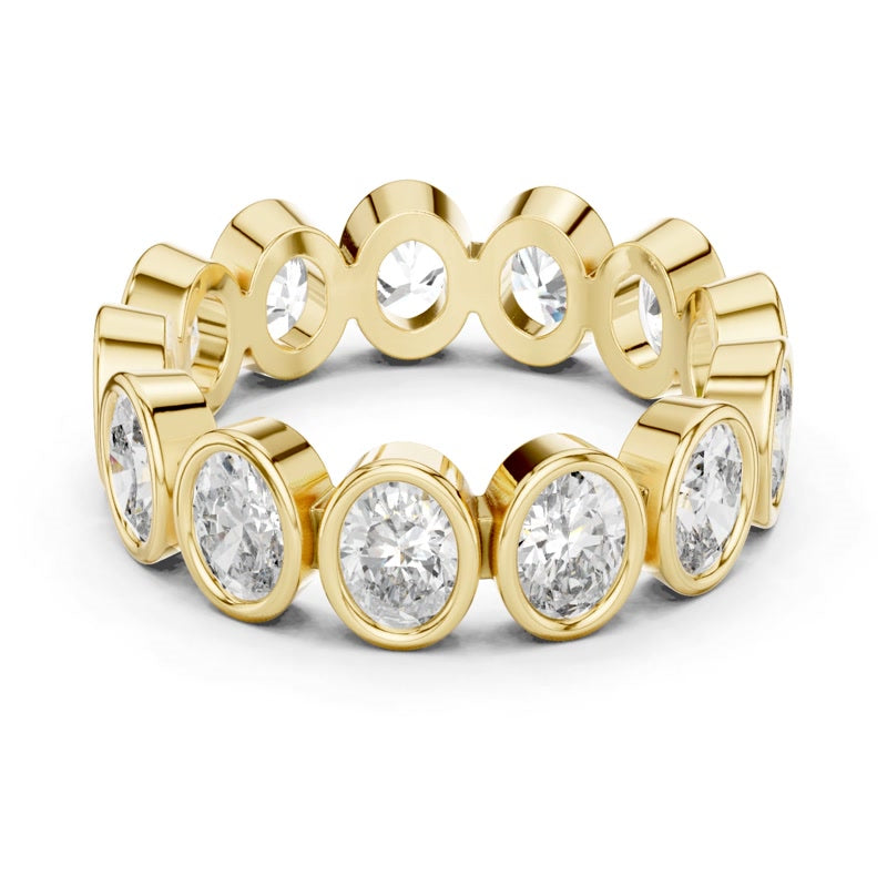 Oval Bezel-Style Eternity Band