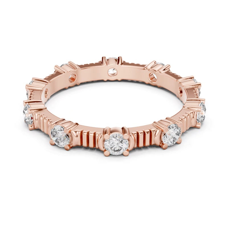 Fluted Round Eternity Band
