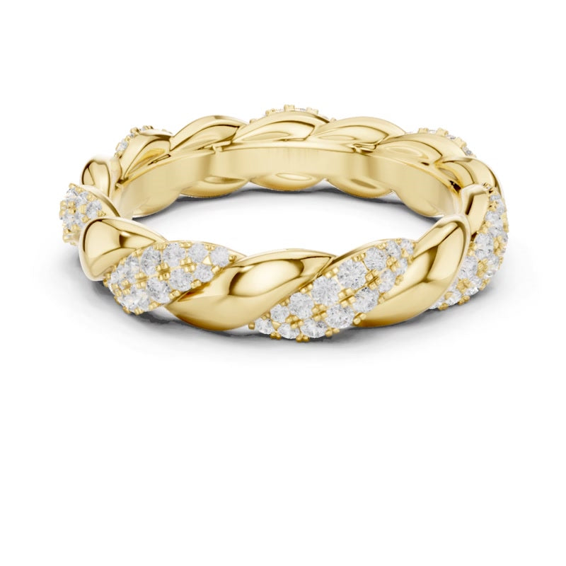 Twisted Pavé Link Band