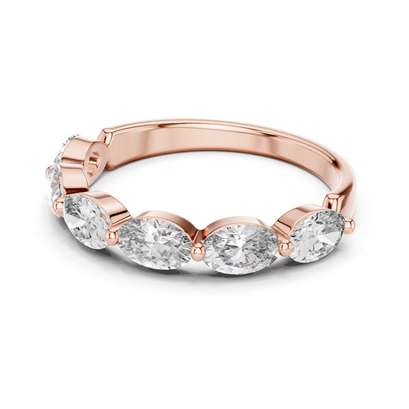 Oval Half-Eternity Band