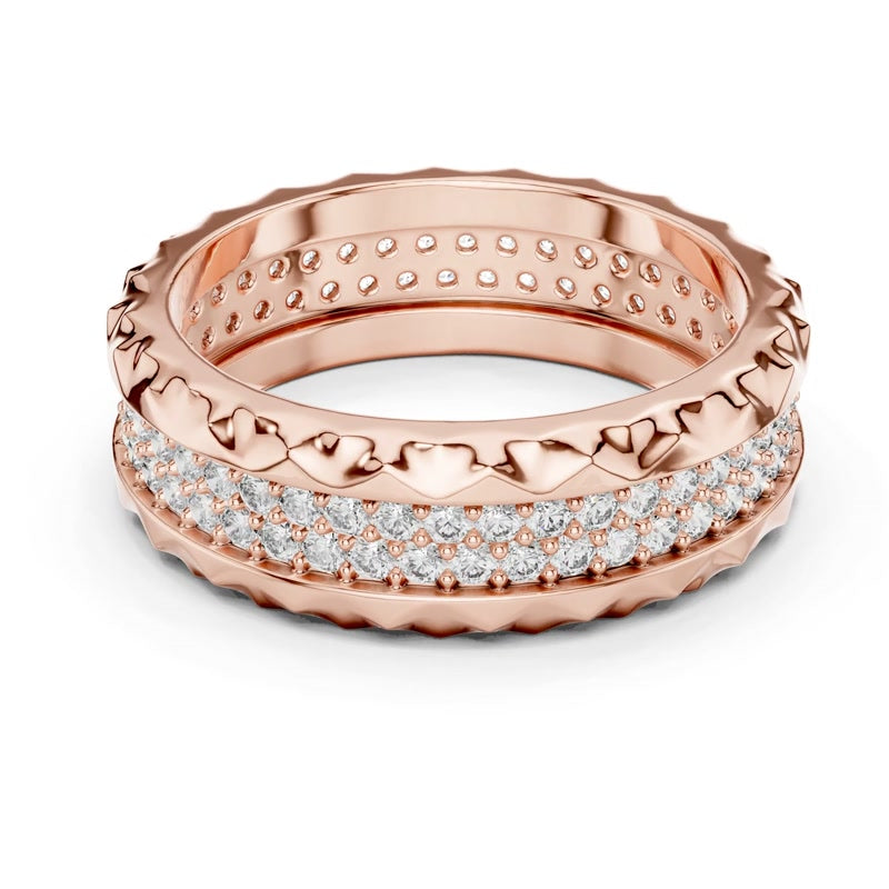 Beaded Floral Eternity Band