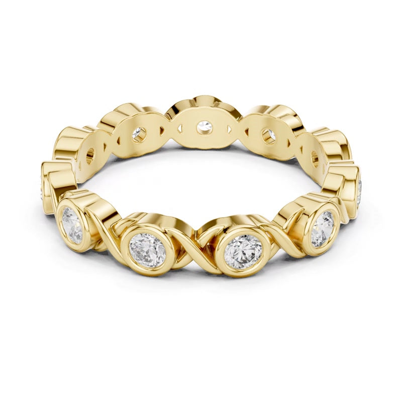 Interlaced Round Eternity Band