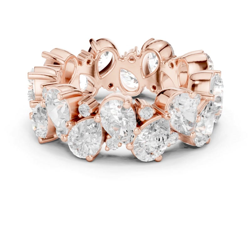 Sculptural Round Cluster Band