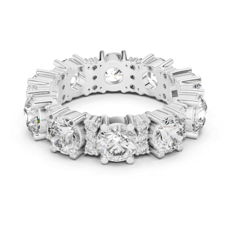 Round Cluster Eternity Band