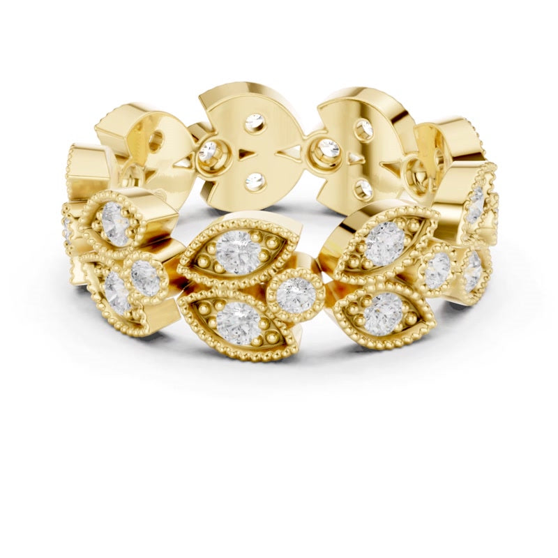 Marquise Leaf Eternity Band