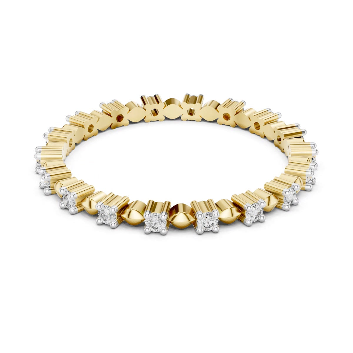 Round-Setting Eternity Band — digital render, view 1