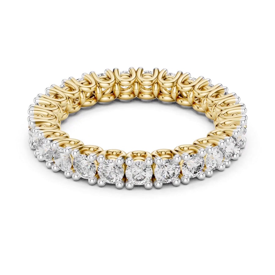 Round Prong-Set Eternity Band — digital render, view 1