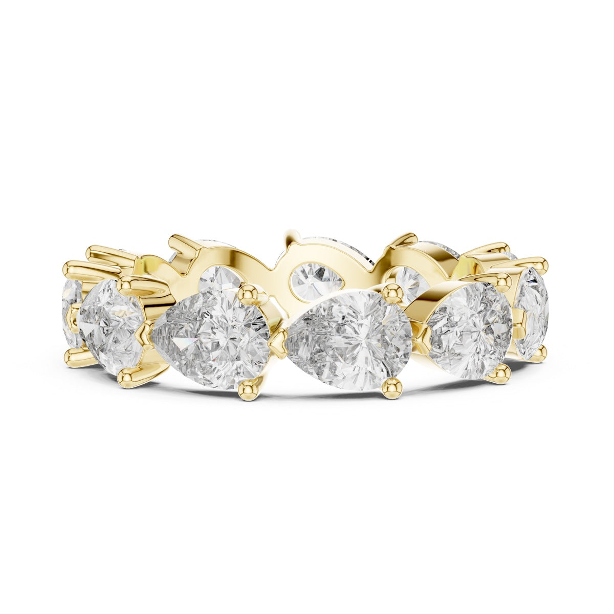 Oval-Cut Eternity Band — digital render, view 1