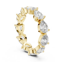 Oval-Cut Eternity Band — digital render, view 3