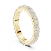 Slim Pavé Eternity Band — digital render, view 1