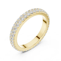 Slim Pavé Eternity Band — digital render, view 2