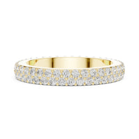 Slim Pavé Eternity Band — digital render, view 3