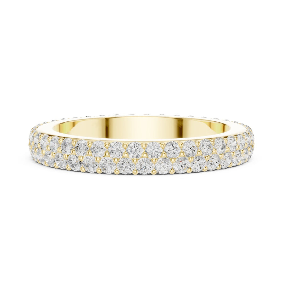 Slim Pavé Eternity Band — digital render, view 3