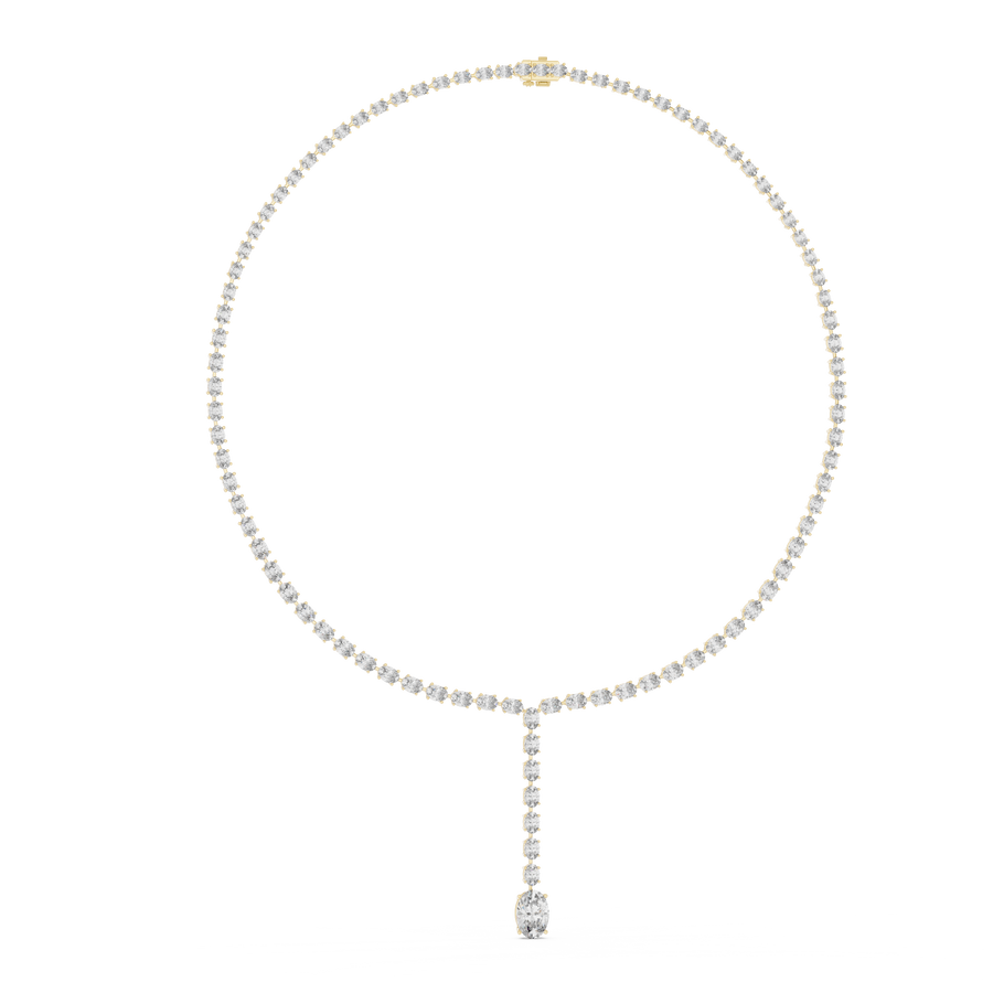 Long-Drop Tennis Necklace — GNK-0047 — digital design render