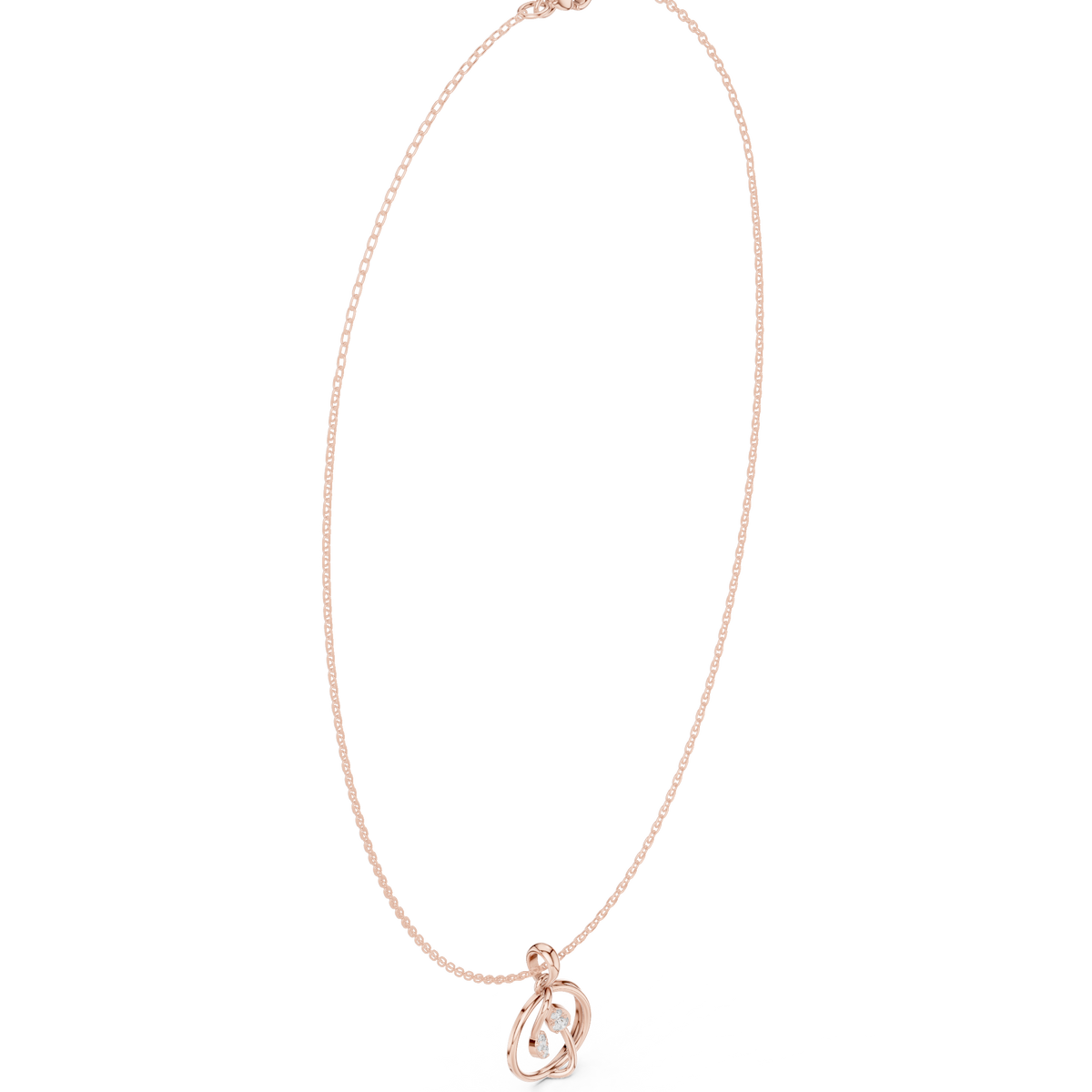 Loop Pendant Necklace — SBWN-045 — digital design render