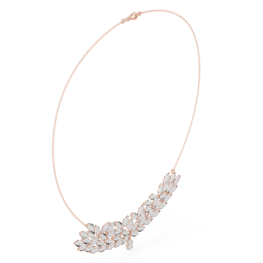 Marquise Cluster Necklace — SBWN-042 — digital design render