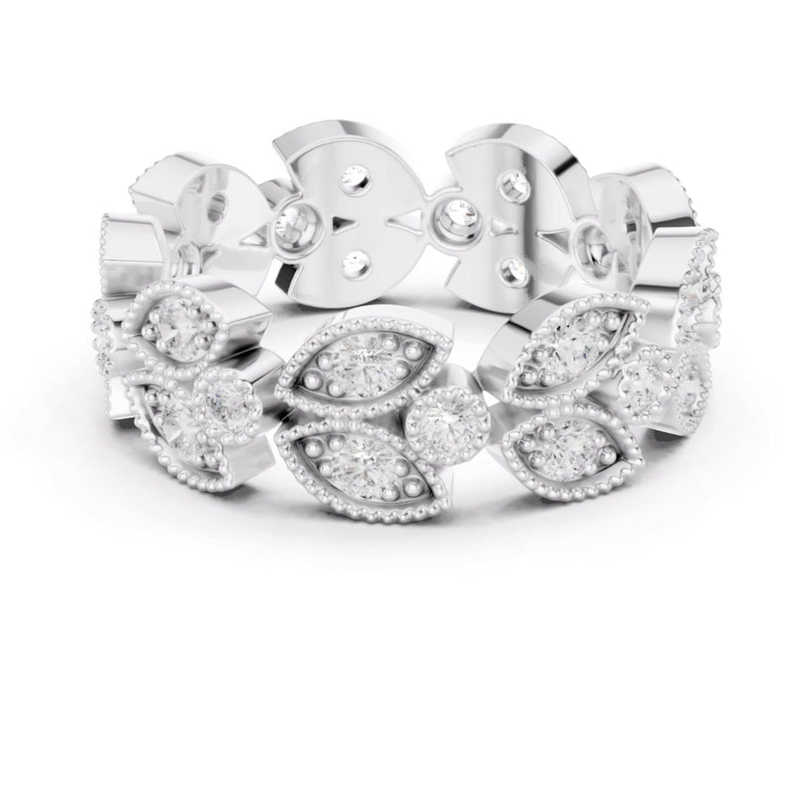 Marquise Leaf Eternity Band — still from the supplied digital video render