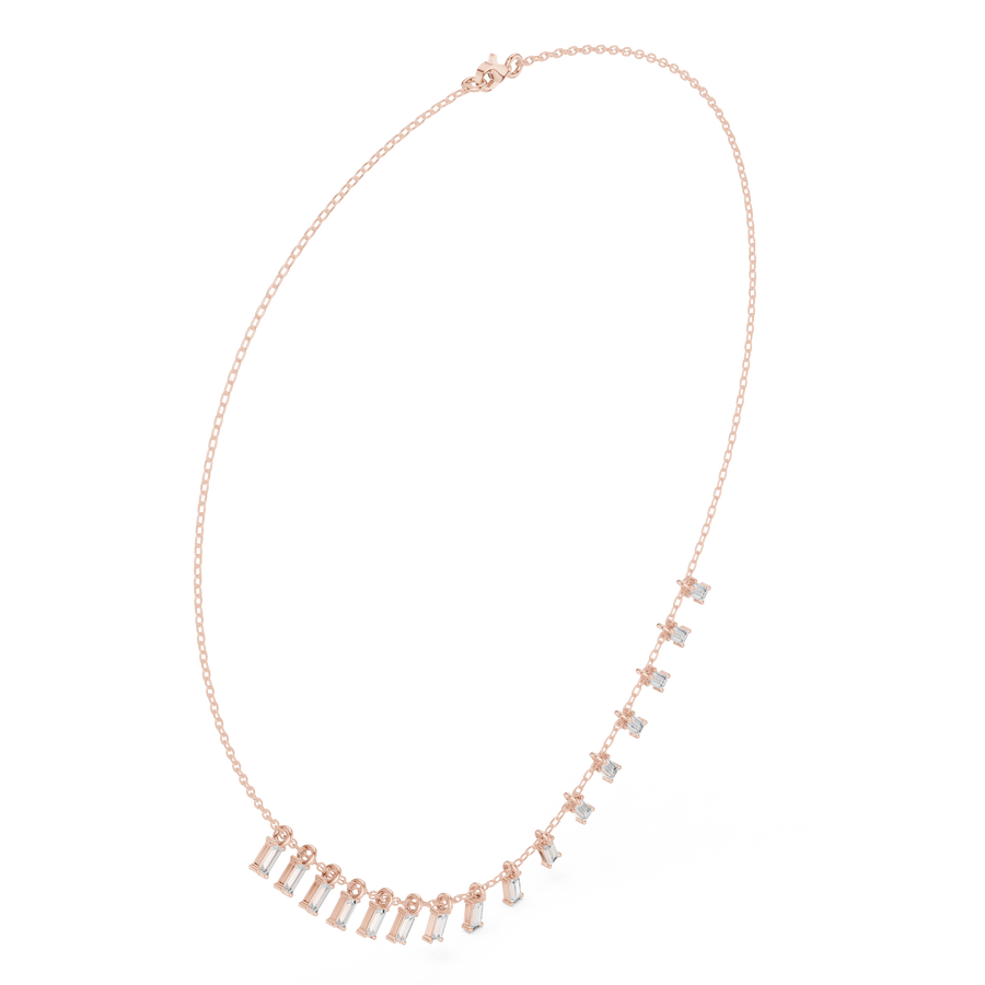 Mixed-Drop Fringe Necklace — SBWN-026 — digital design render