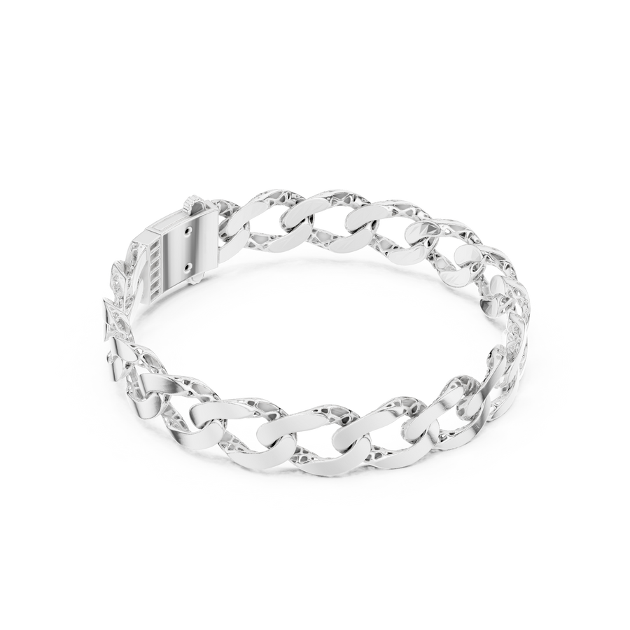 Open Curb Link Bracelet — B9-063 — digital design render