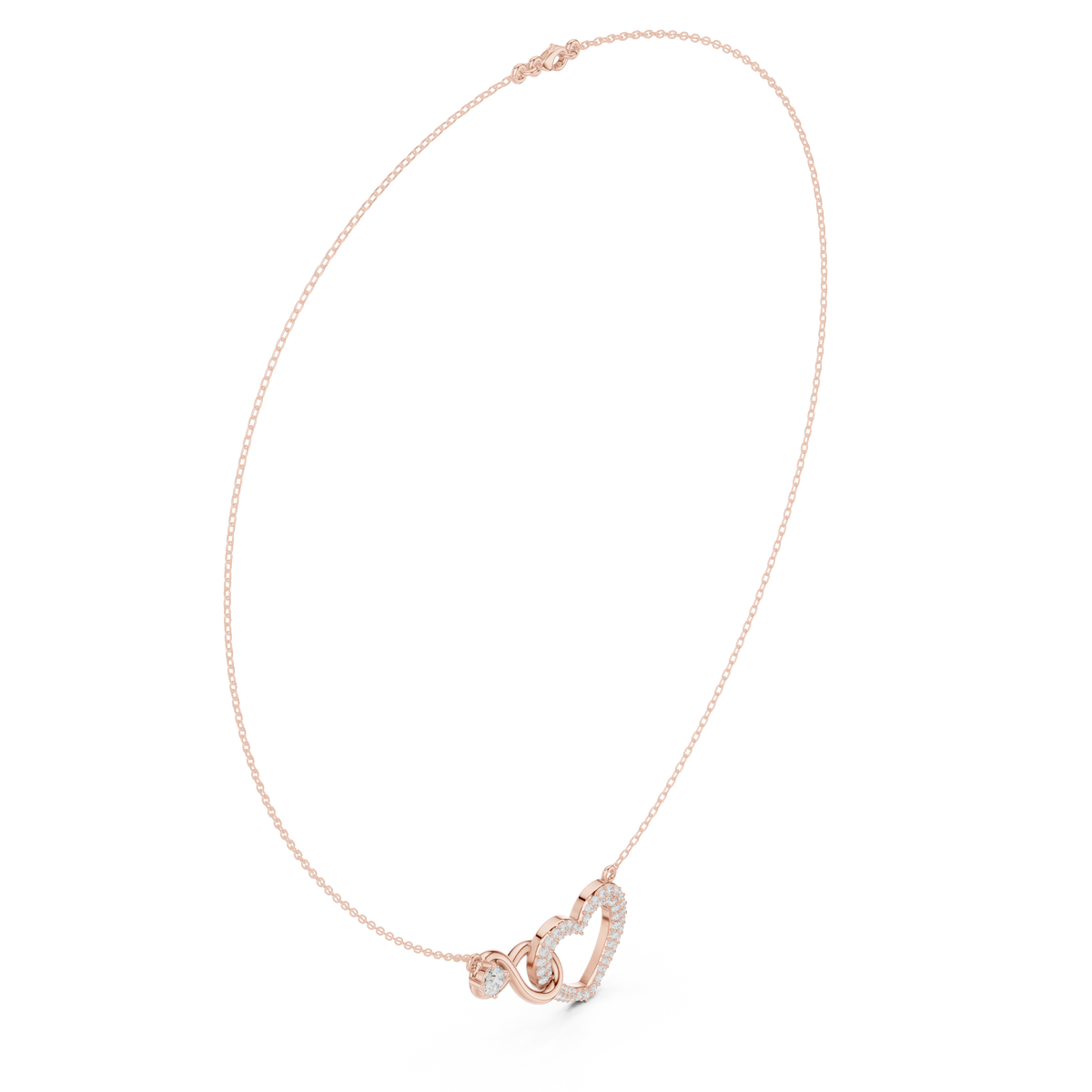 Open Heart Necklace — SBWN-018 — digital design render