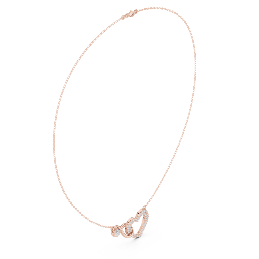 Open Heart Necklace — SBWN-018 — digital design render